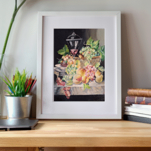 Martwa Natura: Brzoskwinia i Kosz